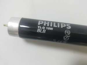 原装进口UV灯管紫外灯光源TL-D18W/BLB飞利浦品牌对色灯箱专用20W
