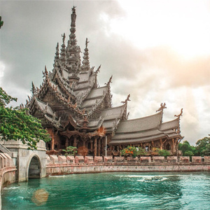 [真理寺-大门票]泰国芭提雅真理寺门票木雕圣殿