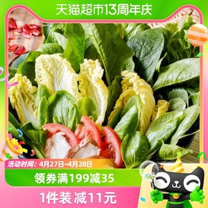 聚划算直播间专享有机蔬菜套餐青菜叶菜火锅菜新鲜生吃5-6种共3斤