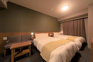 Dormy Inn大阪谷町天然温泉酒店双床房-无清洁服务|禁烟