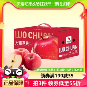 洛川苹果红富士12枚装新鲜应季水果整箱顺丰包邮