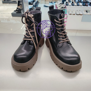 Senda森达女鞋正品国内代购 2022冬季厚底粗跟马丁靴SHQ01 SKR02