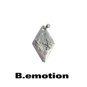 BEMOTION情话牌 纯手工银牌99项链 琉璃古珠定制礼物 正反面图案