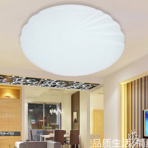 LED圆形吸顶灯 现代简约全白凤尾亚克力客厅卧室厨卫阳台过道灯具