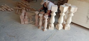 雕刻加工实木圆柱楼梯柱支撑葫芦柱罗马柱装饰木柱脚腿吧台柱子