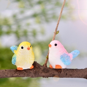 8款树脂小鸟动物公仔DIY生日烘焙蛋糕装饰扮摆插件礼物儿童玩具偶