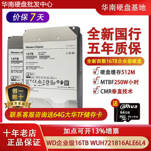 WD/西部数据 WUH721816ALE6L4服务器氦气16T硬盘企业级16TB HC550