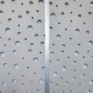 穿孔吸音石膏板定做各种规格大小孔不规则装饰天花板吊顶房机房板