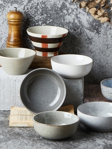 瑕疵陶瓷碗米饭碗小碗汤碗餐具加厚家用个性4.5英寸小汤碗北欧式