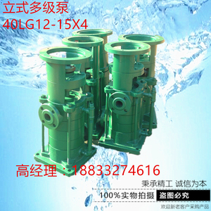 铸铁全套带电动机40LG12-15x4立式泵多级泵头LG型高扬程增压水泵