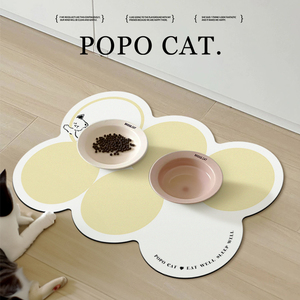宠物餐垫猫碗垫猫咪狗狗猫用吃饭垫子硅藻泥防滑垫防水防漏食用品