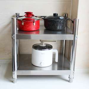 不锈钢厨房置物架消毒柜垫高架汤桶架台面锅架调料架微波炉烤箱架