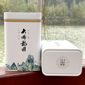 新昌大佛龙井茶绿茶生态茶叶铁罐珍稀白茶包装空罐绿茶手提简装