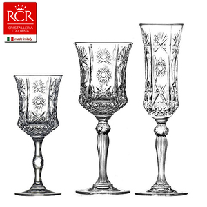 意大利RCR水晶红酒杯复古风宫廷款葡萄酒杯家用杯子威士忌烈酒杯