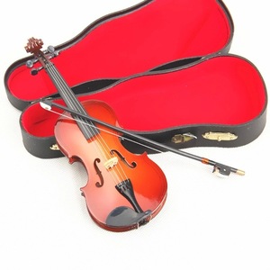 迷你小提琴模型摆件中提琴模型摆台生日礼物道具提琴盒琴弓饰品