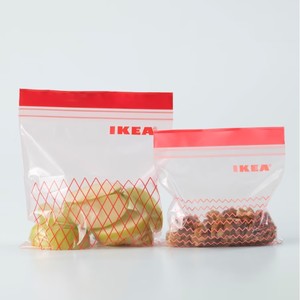 IKEA宜家食品保鲜袋艾斯塔密封袋塑料袋收纳自封厨房家用国内代购
