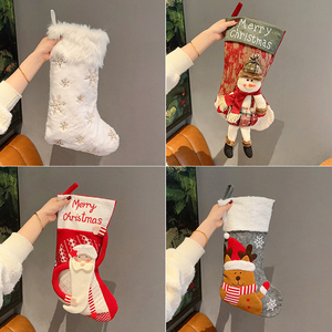 雪人圣诞挂件糖果袋礼物袜子老人装饰麋鹿创意摆件装扮床头儿童