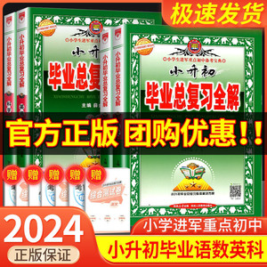 小升初毕业总复习全解语文数学英语科学人教版小学升初中毕业升学系统总复习资料教材全解六年级下册2024真题模拟测试题训练必刷题