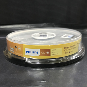 PHILIPS飞利浦52X CD-R 700MB 音乐MP3刻录 空白光盘10片桶装光碟