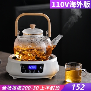 110v伏电陶炉美国日本台湾出口小家电器铁壶玻璃壶煮茶器电热茶炉
