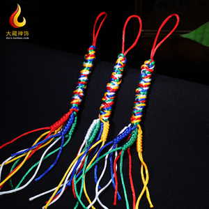 西藏式中国结虫草金刚结车挂饰 彩线手工编织民族品包饰批量发