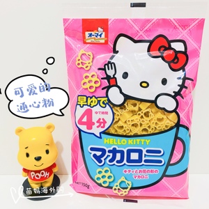 日本本土NIPPN Kitty形狀通心粉面条猫面 宝宝辅食120g