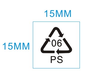 现货小规格06PS环保标 聚苯乙烯材料标签 建材类可回收不干胶贴纸