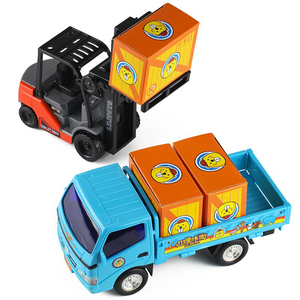 力利小货车运输卡车叉车清障拖车儿童男孩子仿真工程汽车模型玩具