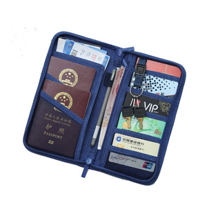 可定制LOGO证件包钥匙扣手机零钱收纳包出国旅行手包式机票护照夹