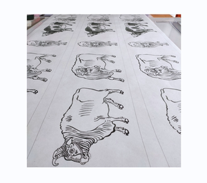 《五牛图》临摹专用夹宣微喷白描韩国绢高清喷绘彩图21.3-135.7cm
