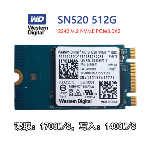 拆机适用西数SN520 M2 NVME 2242 128G/256G 512G固态硬盘SSD通用