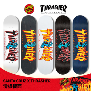 Santa Cruz x Thrasher合作款滑板板面限量款值得收藏专业双翘板