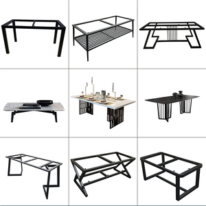 定制桌架支架铁艺桌腿玻璃支架岩板桌脚办公桌小茶几大理石餐桌腿