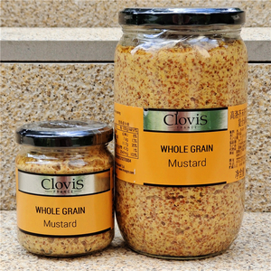 法国高洛芥末籽酱调味酱海鲜烤肉调料CLOVIS WHOLE GRAIN MUSTARD