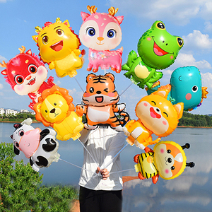 六一可爱卡通夹片铝膜气球手持儿童玩具店铺幼儿园活动地推礼品
