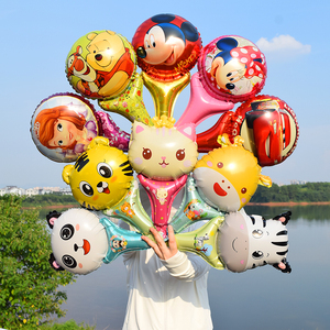 六一可爱卡通气球手持棒儿童生日充气玩具店铺幼儿园活动小礼品