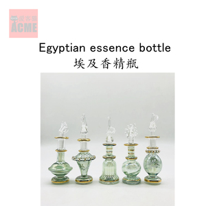 埃及香精瓶香水瓶精油瓶香薰扩香装饰玻璃瓶 绿色5厘米