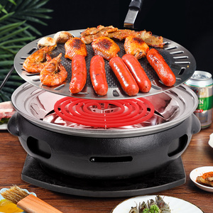 韩式铸铁电烤炉商用烤肉店家用烧烤大功率烤肉机无烟电加热管烤炉