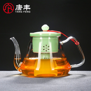 唐丰耐热玻璃泡茶壶单壶普洱茶壶冲茶器蒸汽煮茶器黑茶电热煮茶壶
