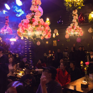 酒吧创意吊灯音乐酒馆灯主题餐厅清吧装饰粉色桃花植物灯具厂家价