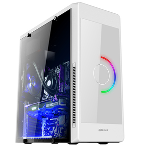 科迪亚彩虹ATX台式机箱电脑 游戏机箱侧透水冷机箱 支持大板 标准