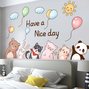 卧室墙面贴纸装饰小图案可爱卡通墙上儿童房创意个性3d立体墙贴画