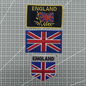 英国国旗刺绣魔术贴章ENGLAND米字旗臂章盾形徽章军迷战术士气章