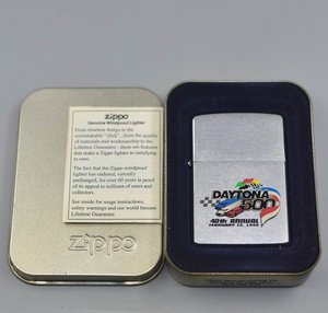 美国原装正版之宝收藏级1998年6月镀铬拉丝德通纳500赛车Zippo