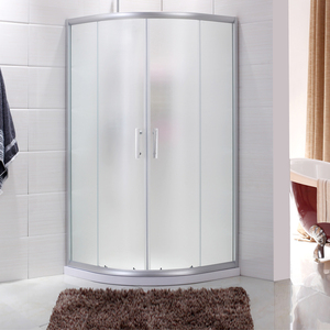 简易淋浴房磨砂玻璃淋浴隔断弧形整体浴室定制卫生间浴屏包邮