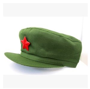 绿军帽红卫兵帽男红军帽演出道具五角星帽红五星帽雷锋帽
