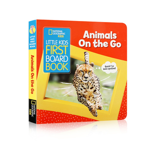 英文原版国家地理孩子们的第一本纸板书动物在路上儿童认知启蒙