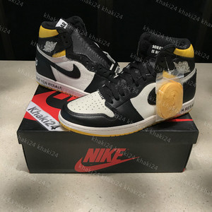 Khaki24 Air Jordan 1 AJ1 禁止转卖黑黄限量高帮球鞋 861428-107