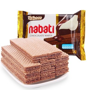 印尼进口丽巧克纳宝帝Richoco巧克力威化饼干56g/袋零食食品小包