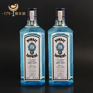 双瓶装！ 孟买蓝宝石金酒 杜松子酒 BOMBAY GIN 英国原装进口洋酒